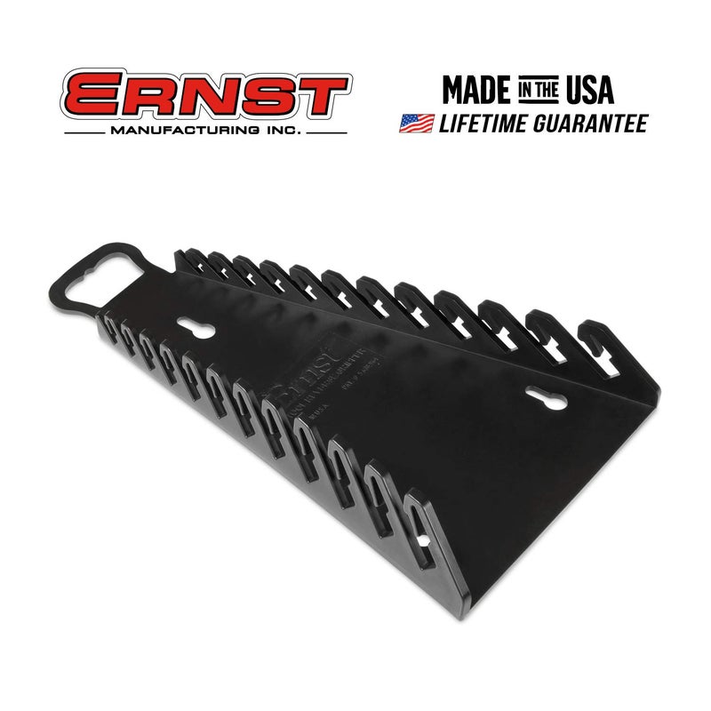 Ernst Manufacturing Gripper Reverse Wrench Organizer, 12 Tool, Black - Image 2